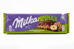 Шоколад молочный Milka Choco Wafer с начинкой из орехового крема, вафельным слоем и карамелизированными кусочками лесного ореха  270 гр