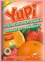 Растворимый напиток YUPI Апельсин-клубника 15 грамм